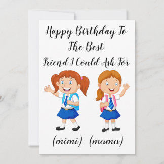 Carte De Remerciements Heureux Souhaits D'Anniversaire Meilleur Ami
