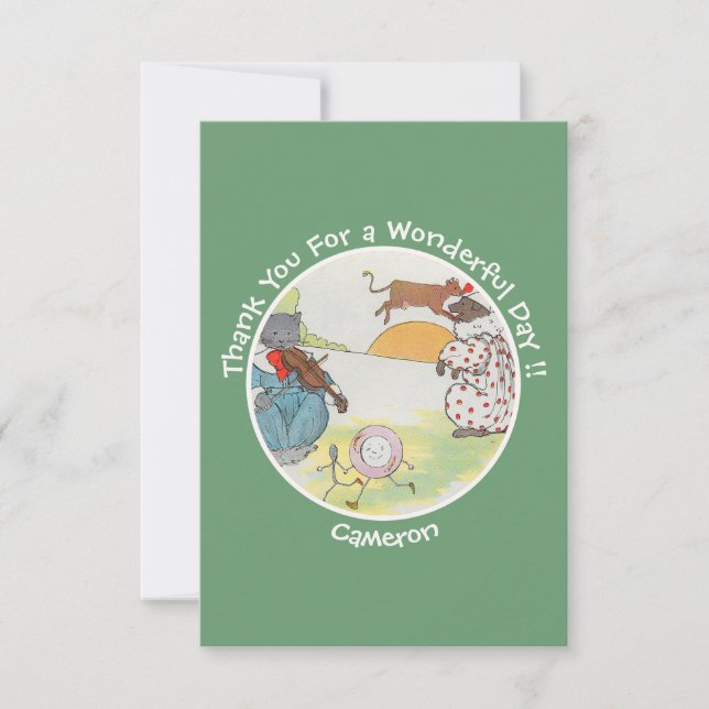 Carte De Remerciements Hey Diddle Diddle Collection de fête d'anniversair (Devant)