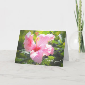 Carte De Remerciements Hibiscus rose