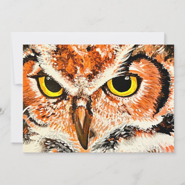 Carte De Remerciements Hibou (Devant)