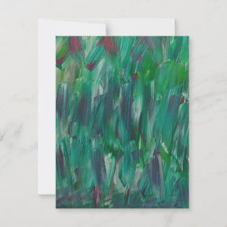 Carte De Remerciements Hidden Green Red White Colorful Abstract Art