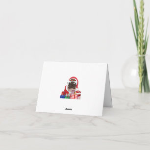 Carte De Remerciements Hippopotame Moo Deng pour Joyeux Noël 