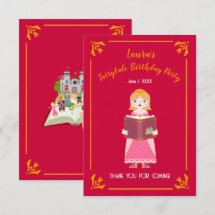 Carte De Remerciements Histoires de contes de fées Fête d'anniversaire fi