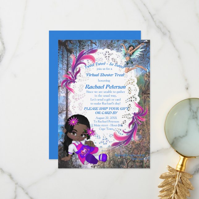 Carte De Remerciements Histoires de contes d'Imaginaires dans les forêts  (Devant/Arrière en situation)