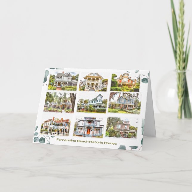 Carte De Remerciements Historic Homes of Fernandina Beach 5x7 Note Card (Devant)