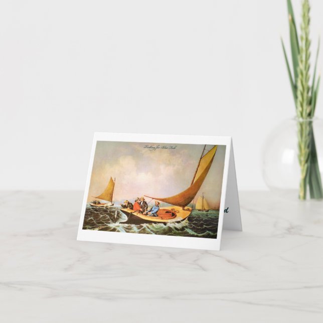 Carte De Remerciements Historic Ocean Sail Fishing Thank You Card (Devant)