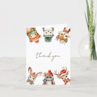 Hiver Bois animaux sexe neutre baby shower