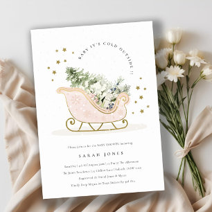 Carte De Remerciements Hiver Dormir son froid dehors Baby shower Invitati