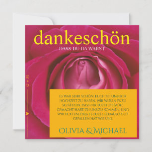 Carte De Remerciements Hochzeit Dankeskarte auf deutsch