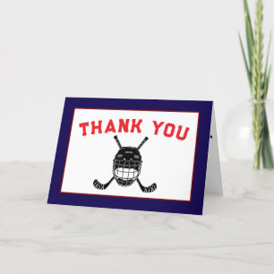 Carte De Remerciements Hockey première année bas 1er anniversaire