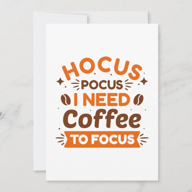 Carte De Remerciements Hocus Pocus J'Ai Besoin De Café Pour Me Concentrer (Devant)