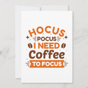 Carte De Remerciements Hocus Pocus J'Ai Besoin De Café Pour Me Concentrer