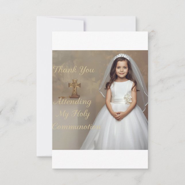 Carte De Remerciements Holy Communion Thank you card  (Devant)