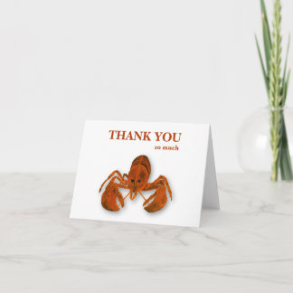 Carte De Remerciements Homard Maritime