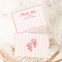 Homard rayé rose et rouge 1er anniversaire