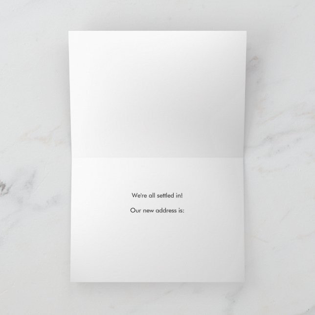 Carte De Remerciements Home Sweet Home Worm and Apple Moving Announcement (Intérieur)