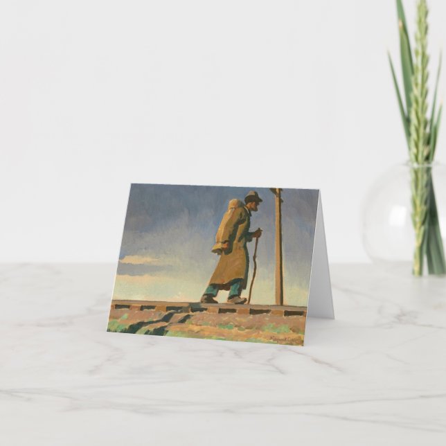 Carte De Remerciements Homme sans abri par Maynard Dixon (Devant)