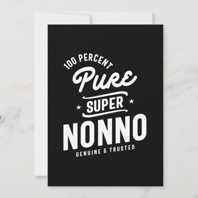 Carte De Remerciements Hommes 100% Pure Super Nonno Cadeau (Devant)