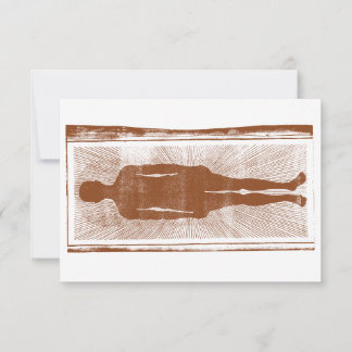 Carte De Remerciements Hommes effrayants, silhouette surréaliste abstrait