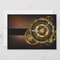 Horloge Steampunk avec des engrenages anciens