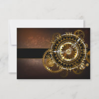 Horloge Steampunk avec des engrenages anciens