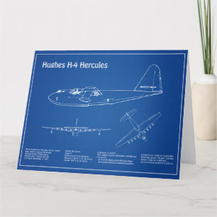 Carte De Remerciements Hughes H-4 Hercules Oie d'épinette - Plans d'avion