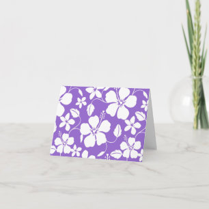 CARTE DE REMERCIEMENTS HULA HAWAIENNE (HIBISCUS) LILAS CLAIR