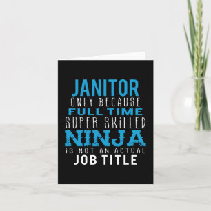 Carte De Remerciements Humour Janitor Ninja