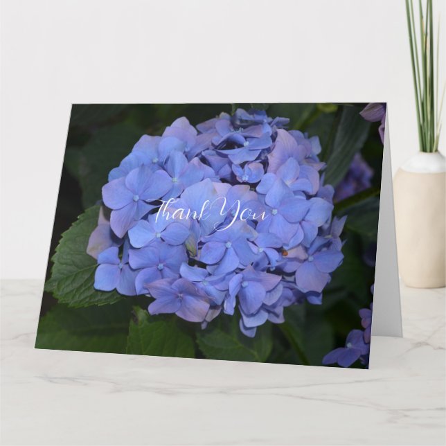 Carte De Remerciements Hydrangea Rustique Violet  (Devant)