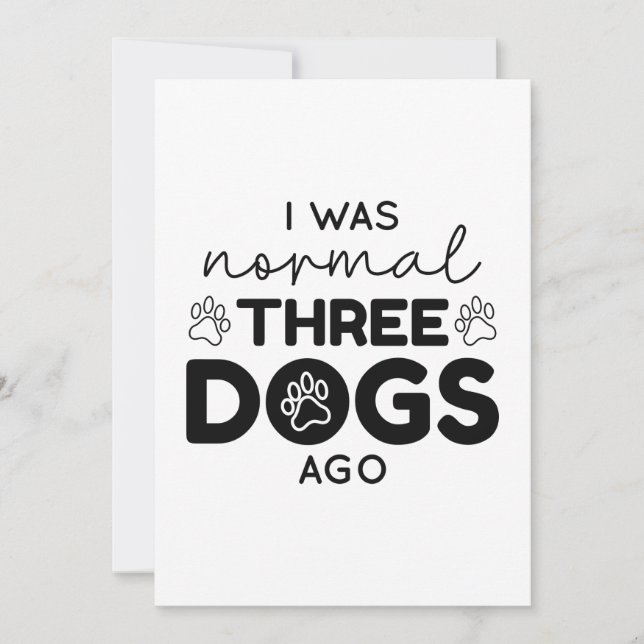 Carte De Remerciements I Ce que Three Dogs (Devant)