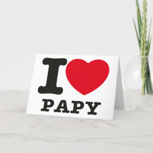 Carte De Remerciements I heart Papy