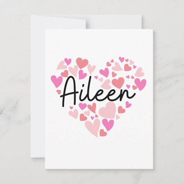 Carte De Remerciements I love Aileen (Devant)