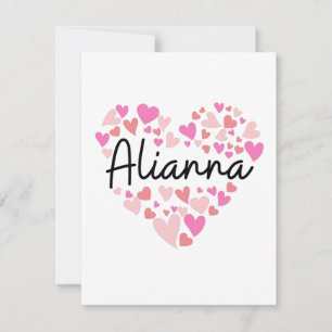 Carte De Remerciements I love Alianna