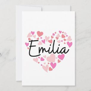 Carte De Remerciements I love Emilia