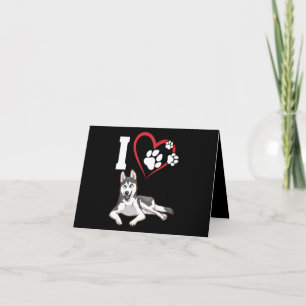 Carte De Remerciements I love my siberian husky dog Home Decor Venin