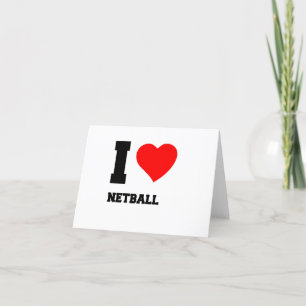CARTE DE REMERCIEMENTS I LOVE NETBALL