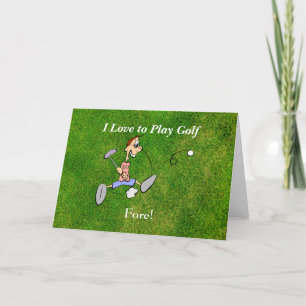 Carte De Remerciements I Love to Play Golf - Fore!