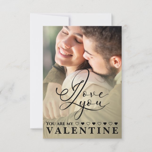 Carte De Remerciements I love You Valentine’s Day Photo  (Devant)