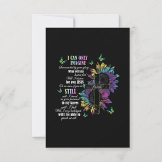 Carte De Remerciements I Only Can Imagine Faith Christian Faith Jesus God