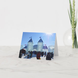 Carte De Remerciements Ice Palace at Carnaval de Québec, Canada