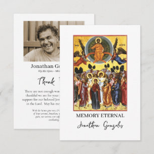 Carte De Remerciements Icône orthodoxe chrétienne de mémo photo          
