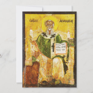Carte De Remerciements Icône orthodoxe de saint Athanase d'Alexandrie