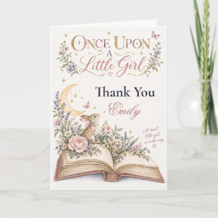 Carte De Remerciements Il était une fois une Baby Shower pour petite fill