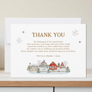 Carte De Remerciements Il faut tout un village pour une Baby Shower ennei