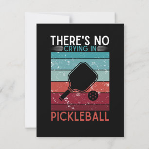 Carte De Remerciements Il n'y a pas de pleurs dans Pickleball Retro Paddl