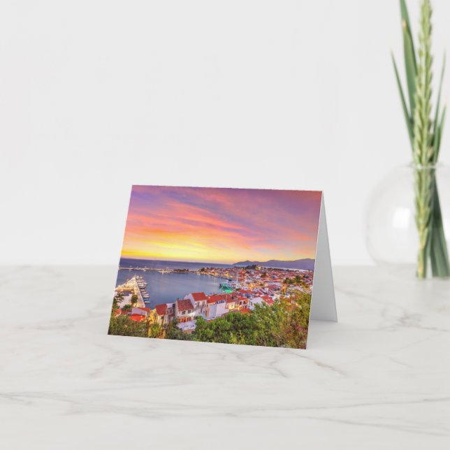 Carte De Remerciements Île de Samos, Grèce (Devant)