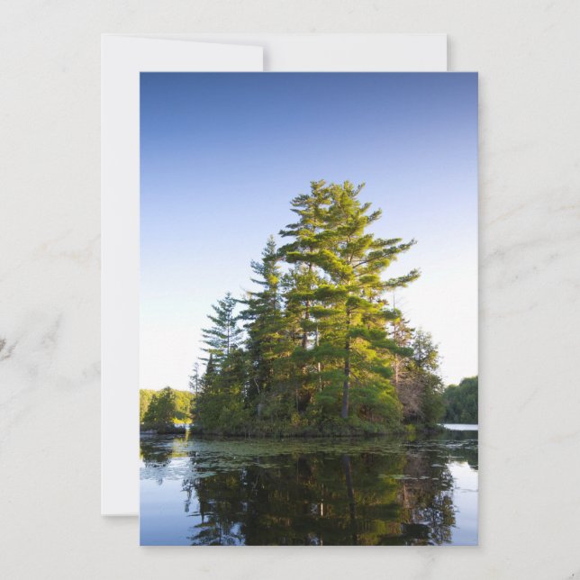 Carte De Remerciements Île du lac Long Pond (Devant)