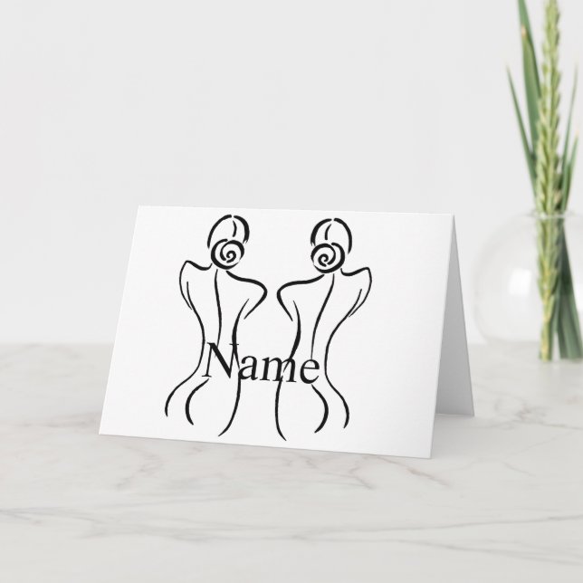 Carte De Remerciements Illustration d'art féminin Thunder_Cove (Devant)