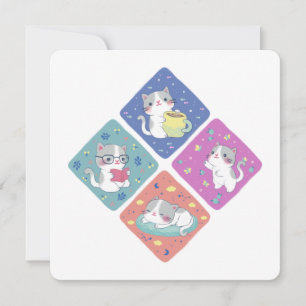 Carte De Remerciements Illustration de la journée bouillonnante de Cute K