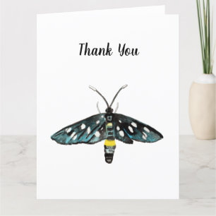 Carte De Remerciements Illustration de l'Amata phegea de la teigne de neu